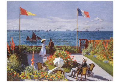 Claude Monet (Jardin a Sainte-Adresse) Art Poster Print Posters