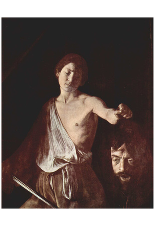 Michelangelo Caravaggio (David with the head Goliaths) Art Poster Print Photo