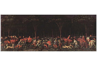 Paolo Uccello (Hunting at night) Art Poster Print Photo