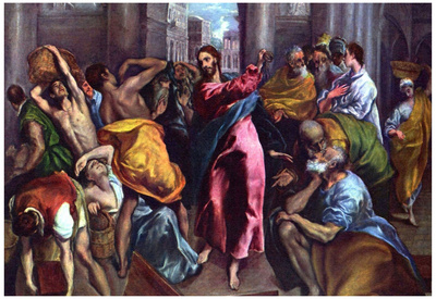 El Greco Christ Drives the Dealers from the Temple Art Print Poster Prints