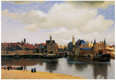 Jan Vermeer van Delft (View of Delft) Art Poster Print Print