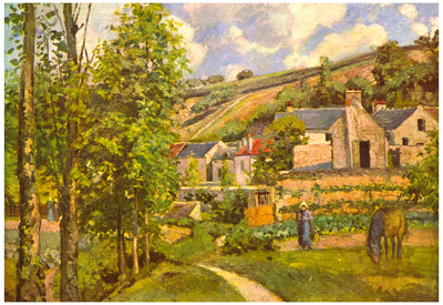 Camille Pissarro Landscape in Pontoise Art Print Poster Photo