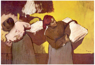 Edgar Degas Two Washer Women Art Print Poster Posters