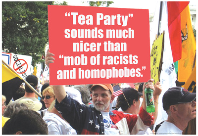 Tea Party Better Than Mob Of Racists Homophobes Funny Poster Print