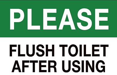 Please Flush Toilet Sign Print Poster Masterprint - at AllPosters.com ...