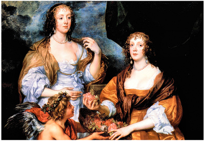 Anthony Van Dyck Elizabeth Thimbleby and Dorothy Viscountess Andover Art Print Poster Prints