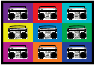 Boombox Stereos Pop Art Print Poster Prints