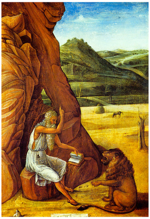 Giovanni Bellini Jerome in the Desert Art Print Poster Posters