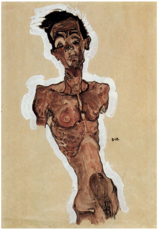 Egon Schiele (Nude, Self Portrait) Art Poster Print Posters