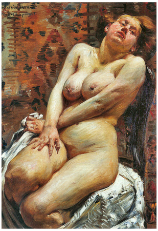 Lovis Corinth Nana, Female Nude Art Print Poster Print