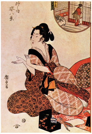 Utagawa Hiroshige Geisha Art Print Poster Posters