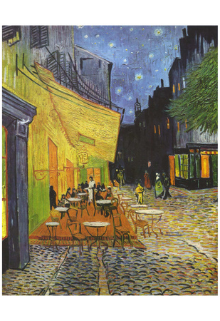 Vincent Van Gogh (Cafe Terrace at Night) Art Poster Print Photo