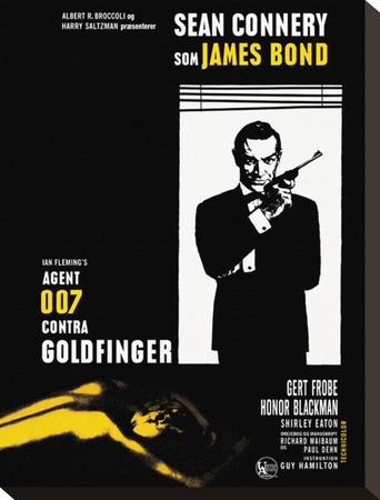 Goldfinger-Window Stretched Canvas Print