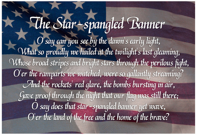 Star-spangled Banner Lyrics Poster Prints