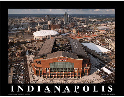 Indianapolis Colts Lucas Oil Stadium First Game Sports Posters by Mike Smith