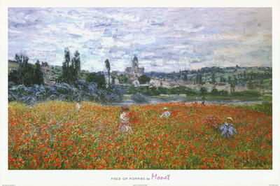 Claude Monet Field of Poppies Art Print Poster Print