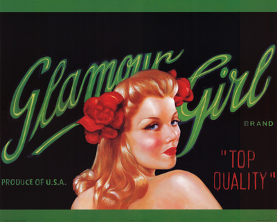 Glamour Girl Retro Art Print Poster Posters