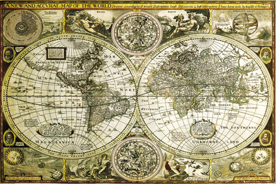 World Map-Historical Posters