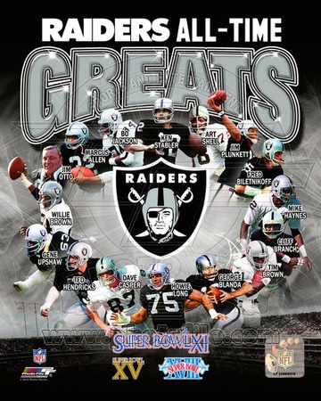 Oakland Raiders All Time Greats Composite Photo
