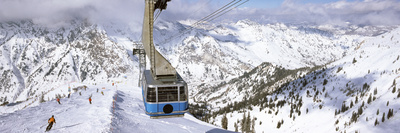 Overhead Cable Car in a Ski Resort, Snowbird Ski Resort, Utah, USA Photographic Print by  Panoramic Images