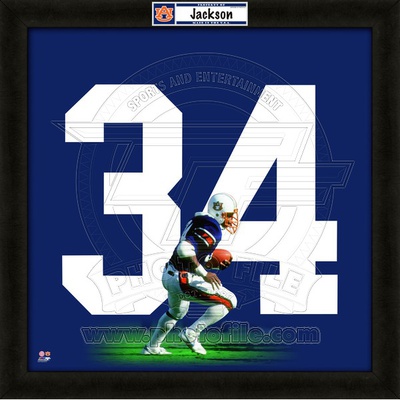 Bo Jackson, Auburn University representation of the player's jersey Framed Memorabilia