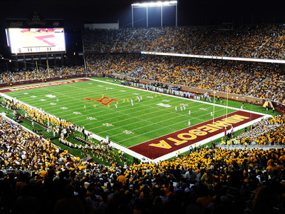 University of Minnesota - Night Game in TCF Bank Stadium Photo