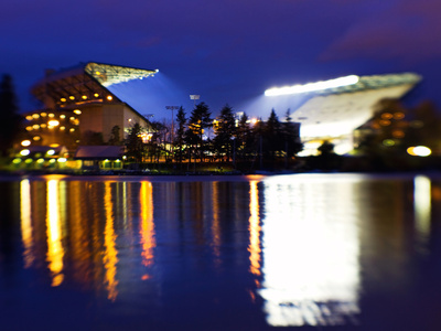 University of Washington - Purple Haze: Husky Stadium from the Lake Photo by Max Waugh