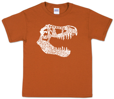 Youth: T REX Dinosaur Word art T-Shirt