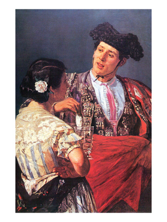 Toreador with Young Girl Print by Mary Cassatt