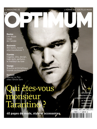 L'Optimum, December 2003-January 2004 - Quentin Tarantino Habillé Par Lv Prints by Patrick Swirc