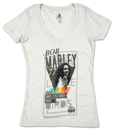 Juniors: Bob Marley - Little Birds (v-neck) T-shirts