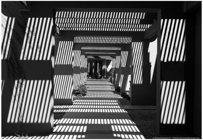 Black and White Walkway Scottsdale Arizona Posters