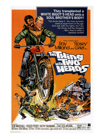 The Thing With Two Heads, Ray Milland, Rosey Grier, 1972 Photo
