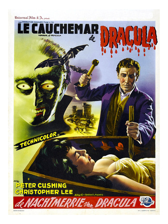 Dracula, (AKA the Horror of Dracula, AKA Le Cauchemar Du Dracula), Peter Cushing (Standing), 1958 Photo