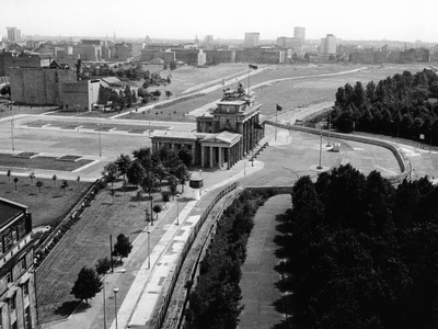 Aerial View of Brandenberg Gate, Where the Berlin Wall Forms a Loop Photo