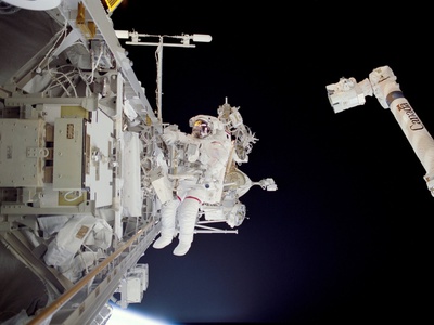 Construction Work on International Space Station Photo