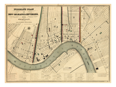 1845, New Orleans 1845, Louisiana, United States Giclee Print