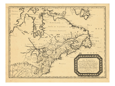 1656, Canada, Florida, Massachusetts, Virginia Giclee Print