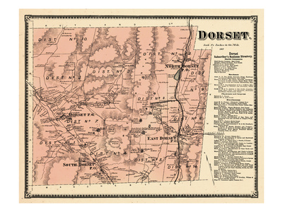 1869, Dorset, Vermont, United States Giclee Print