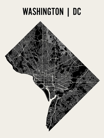 Washington DC Print by  Mr City Printing