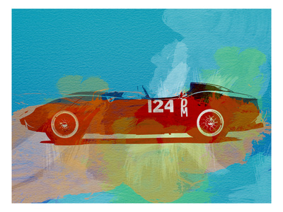 Ferrari Testa Rossa Watercolor 1 Prints by  NaxArt