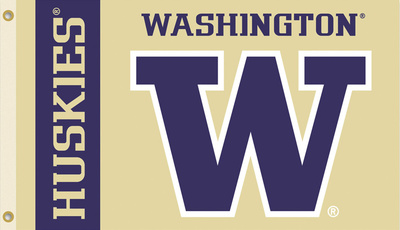 NCAA Washington Huskies Flag with Grommets Flag