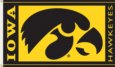 NCAA Iowa Hawkeyes Flag with Grommets Flag