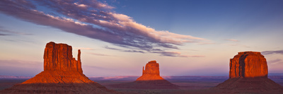 West and East Mitten Butte and Merrick Butte, Monument Valley Navajo Tribal Pk, Arizona, USA Photographic Print by Neale Clark