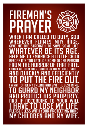 A Fireman's Prayer Art Print Poster Photo