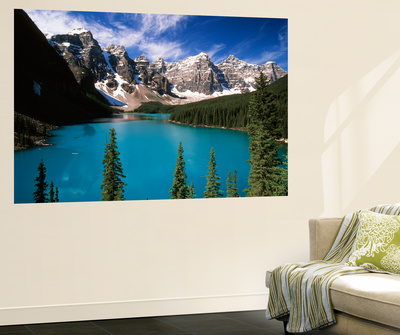 Wenkchemna Peaks Reflected in Moraine Lake, Banff National Park, Alberta, Canada Prints by Adam Jones