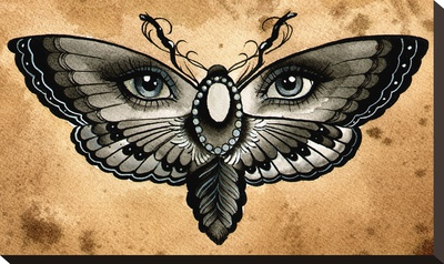 Butterfly Eye Stretched Canvas Print by Thea Fear
