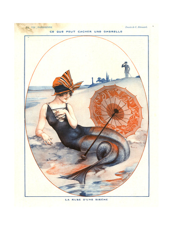 1920s France La Vie Parisienne Magazine Plate Giclee Print