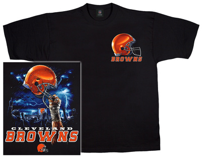 NFL: Browns Logo Sky Helmet T-Shirt