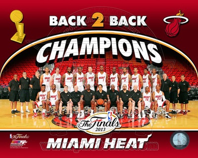 Miami Heat 2013 NBA Champions Team Photo Photo